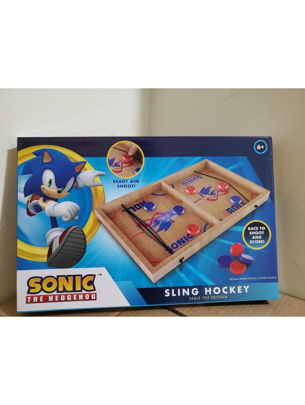 Sonic The Hedgehog  Classic Game Wooden Sling Hockey Table Top Edition